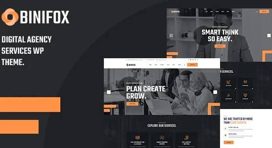 Binifox - Digital Agency Services WordPress Theme + RTL