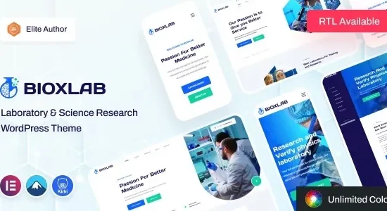 Bioxlab – Laboratory & Science Research WordPress Theme