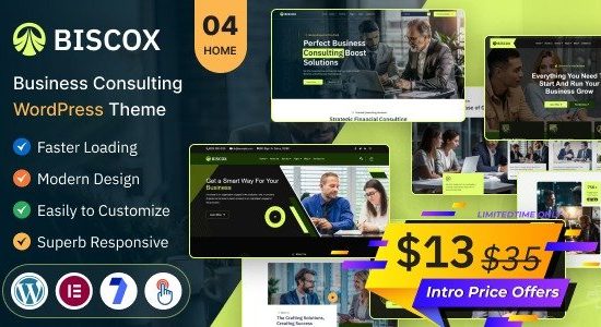 Biscox – Business Consulting WordPress Theme