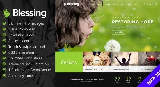 Blessing - Responsive WordPress Theme for Church Websites