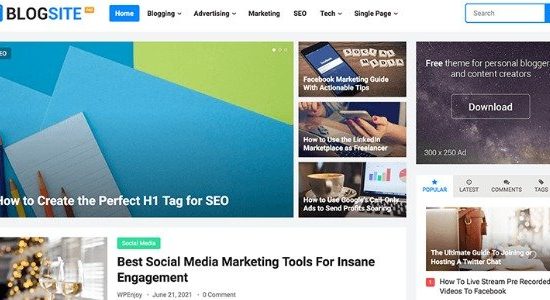 WP Enjoy BlogSite Pro