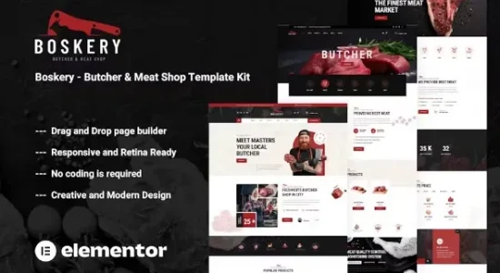 Boskery – Butcher & Meat Shop Template Kits