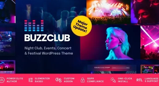 Buzz Club 2.0.4 – Night Club, DJ & Music Festival Event WordPress Theme