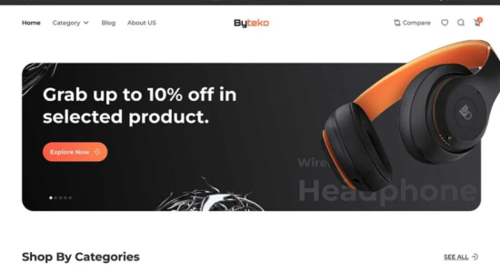 Byteko - Digital Gadgets Electronics Shop WooCommerce Elementor Template Kit