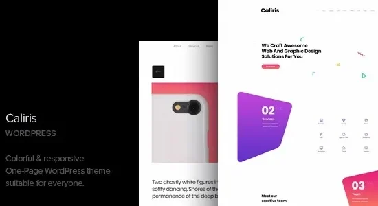 Caliris - Responsive One Page WordPress Theme