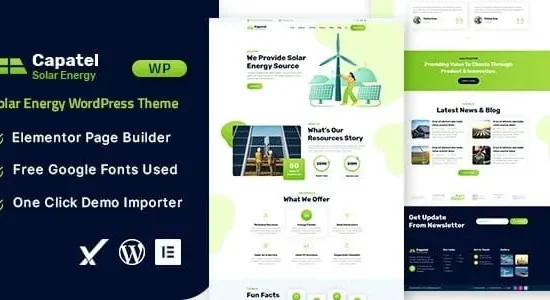 Capatel – Solar Energy WordPress Theme