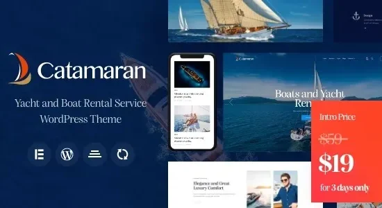 Catamaran – Yacht Club & Boat Rental WordPress theme