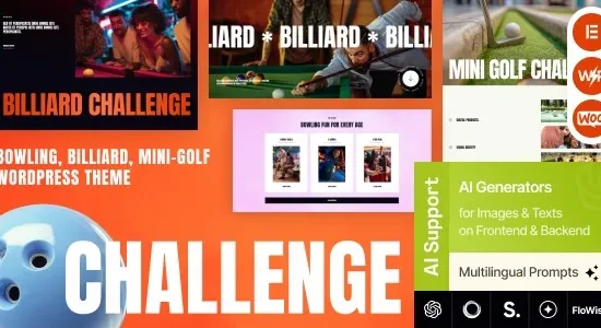 Challenge – Bowling, Billiard & Mini-Golf WordPress Theme