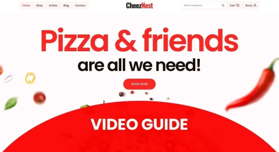 CheezNest - Pizza Restaurant Fast Food Shop WooCommerce Elementor Template Kit