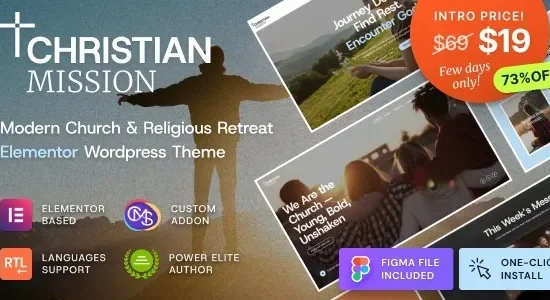 Christian Mission - Religious Events & Retreats Church WordPress Theme