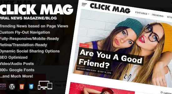 Click Mag – Viral WordPress News Magazine/Blog Theme