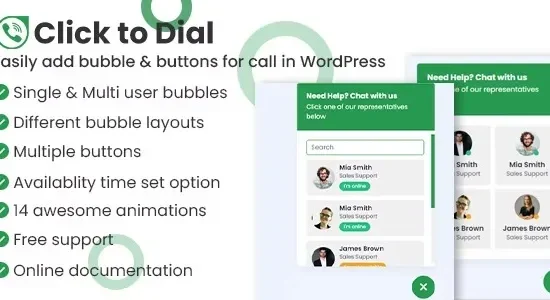 Click to dial – Direct call from website WordPress plugin