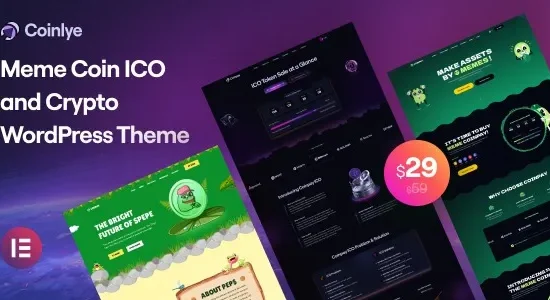 Coinlye - Meme coin ICO & Crypto WordPress Theme