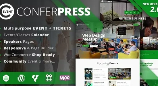 ConferPress – Multipurpose Event Tickets WordPress Theme