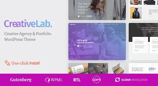 Creative Lab - Studio Portfolio & Design Agency WordPress Theme