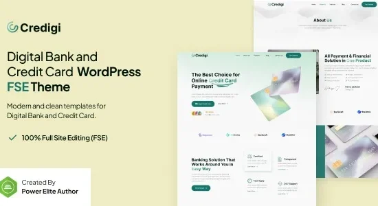 Credigi - Digital Bank & Credit Card FSE WordPress Theme