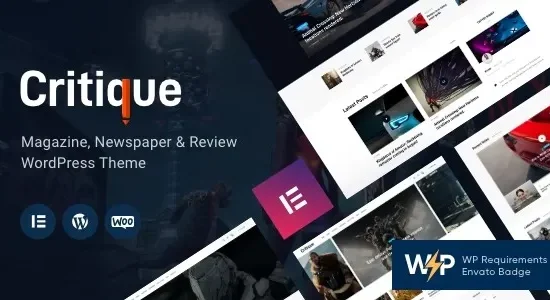 Critique – Magazine, Newspaper &; Review WordPress Theme