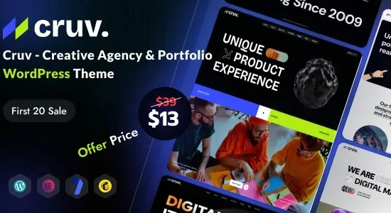 Cruv – Creative Agency & Portfolio WordPress Theme