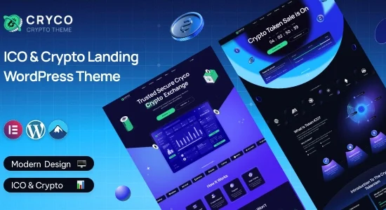 Cryco – ICO & Crypto Landing WordPress Theme