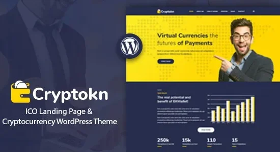 Cryptokn – ICO Landing Page & Cryptocurrency WordPress Theme