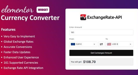 Currency Converter Widget for Elementor 1.1.0