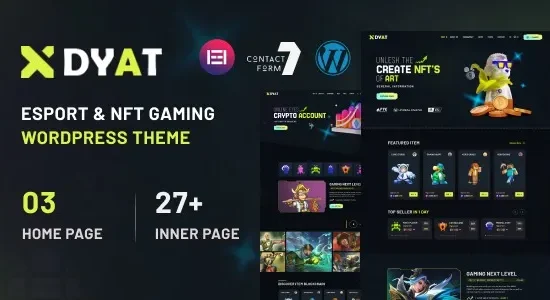 DYAT – eSports and Gaming NFT WordPress Theme