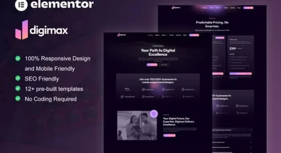 Digimax - Digital Marketing Agency Elementor Pro Template Kit