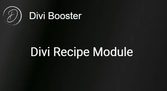Divi Recipe Module