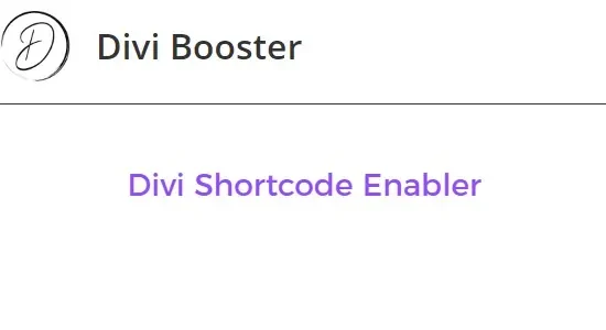 Divi Shortcode Enabler 1.4.8