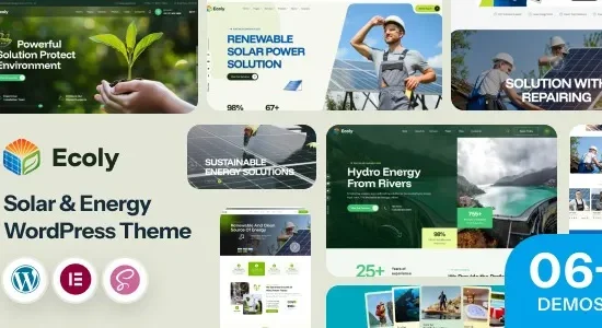 Ecoly - Solar Ecology & Environment WordPress Theme