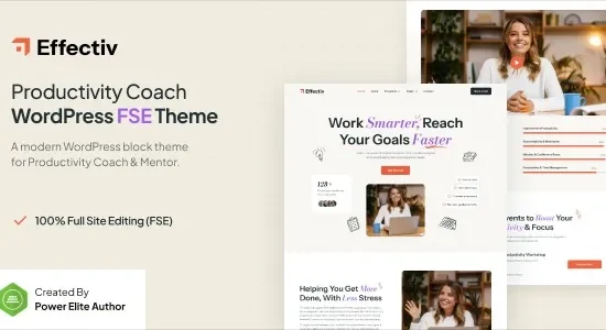 Effectiv - Productivity Coach & Mentor FSE WordPress Theme