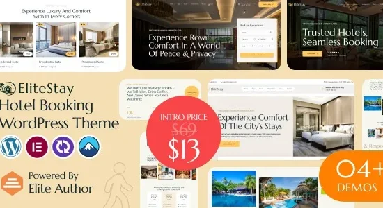 EliteStay – Hotel Booking WordPress Theme