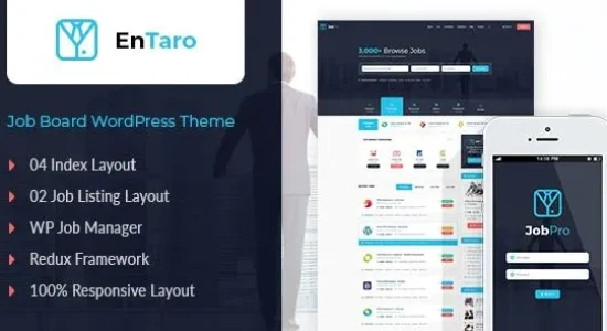 Entaro – Job Portal WordPress Theme
