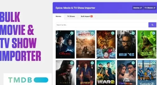 Epiza – Bulk Movie & TV Show Importer For WordPress