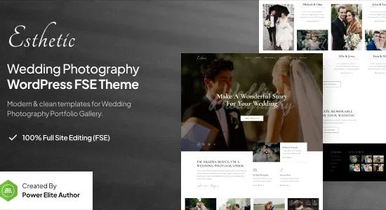 Esthetic - Wedding Photography WordPress Theme