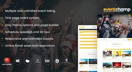Event Champ – Multiple Events & Conference Theme