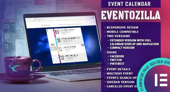 EventoZilla Event Calendar Elementor Widget Addon