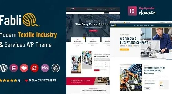 Fablio - Textile Industry WordPress Theme