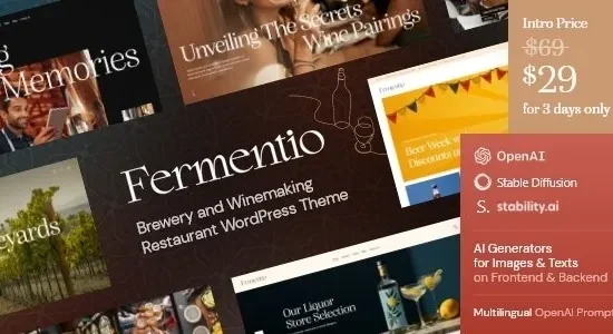 Fermentio – Brewery and Winemaking Restaurant WordPress Theme