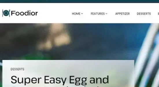Foodior 1.0 – Personal Food Blog WordPress Theme