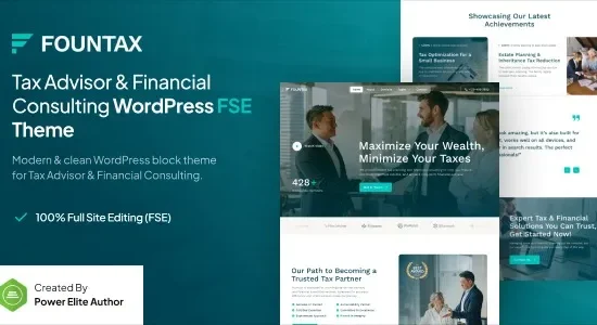 Fountax - Tax Advisor & Financial Consulting FSE WordPress Theme