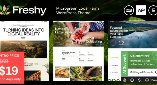Freshy - Microgreen Local Farm WordPress Theme