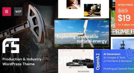 Fuse 1.0 – Production & Industry WordPress Theme