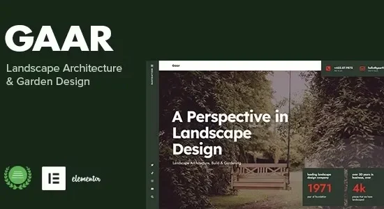 Gaar - Landscape Architecture & Garden Design WP Theme