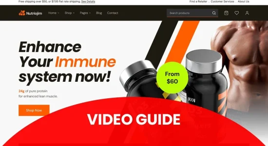 Gains - Fitness Suppliment Store WooCommerce Elementor Template Kit