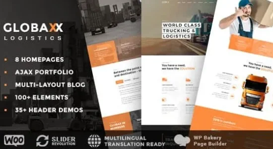 Globax – Logistics WordPress Theme + Woocommerce