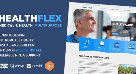 HEALTHFLEX Doctor Medical Clinic & Health WordPress Theme