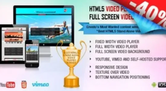 HTML5 Video Player & FullScreen Video Background