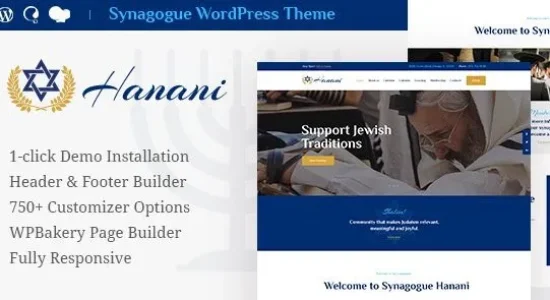 Hanani – Jewish Community & Synagogue WordPress Theme