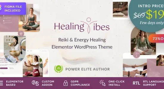 Healing Vibes 1.0.2 – Reiki Healing & Meditation Coaching WordPress Theme